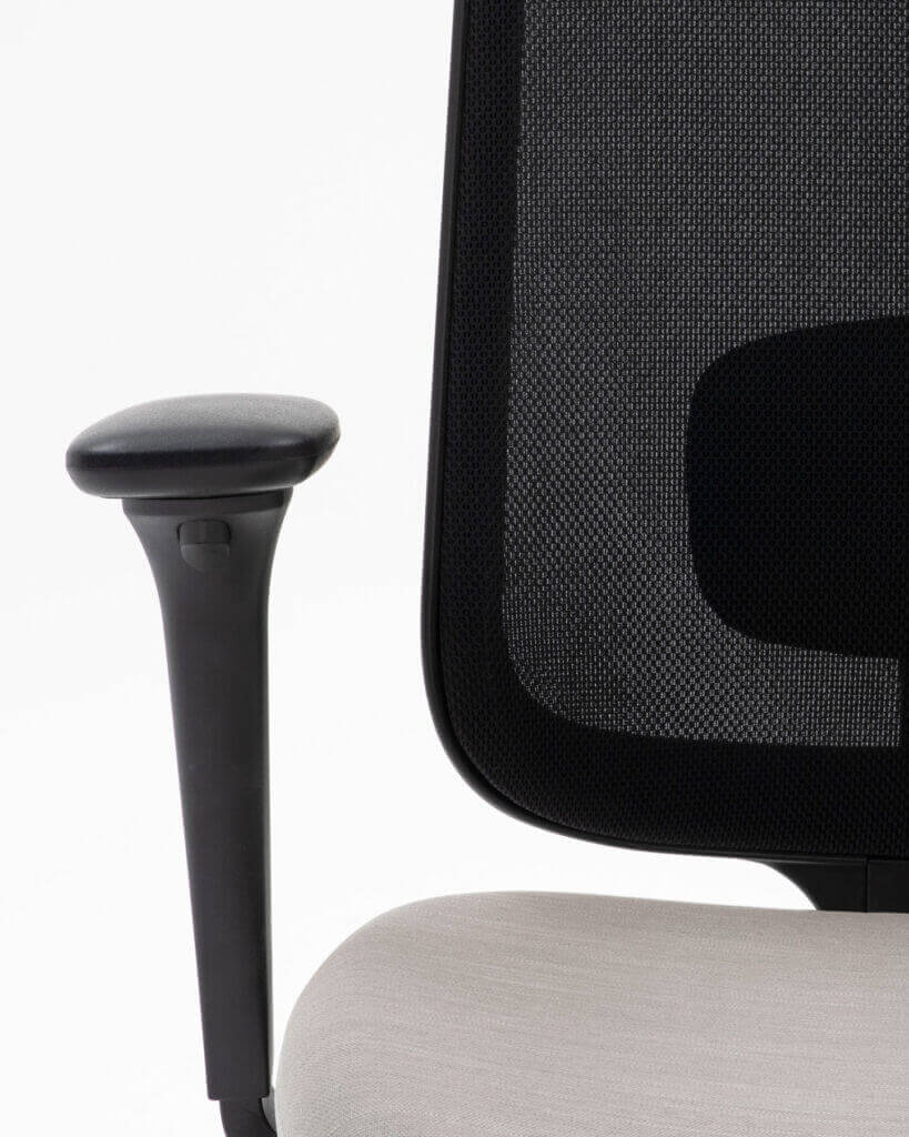Close-up of the Arms on a Task One Slouch Office Chair