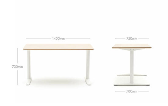 Slouch Desk Dimensions 1400mm Wide