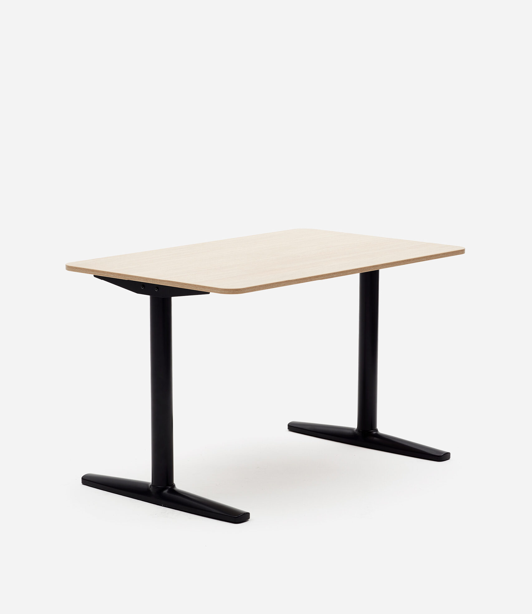 Desk One – 1200 – Fixed – Black & Oak
