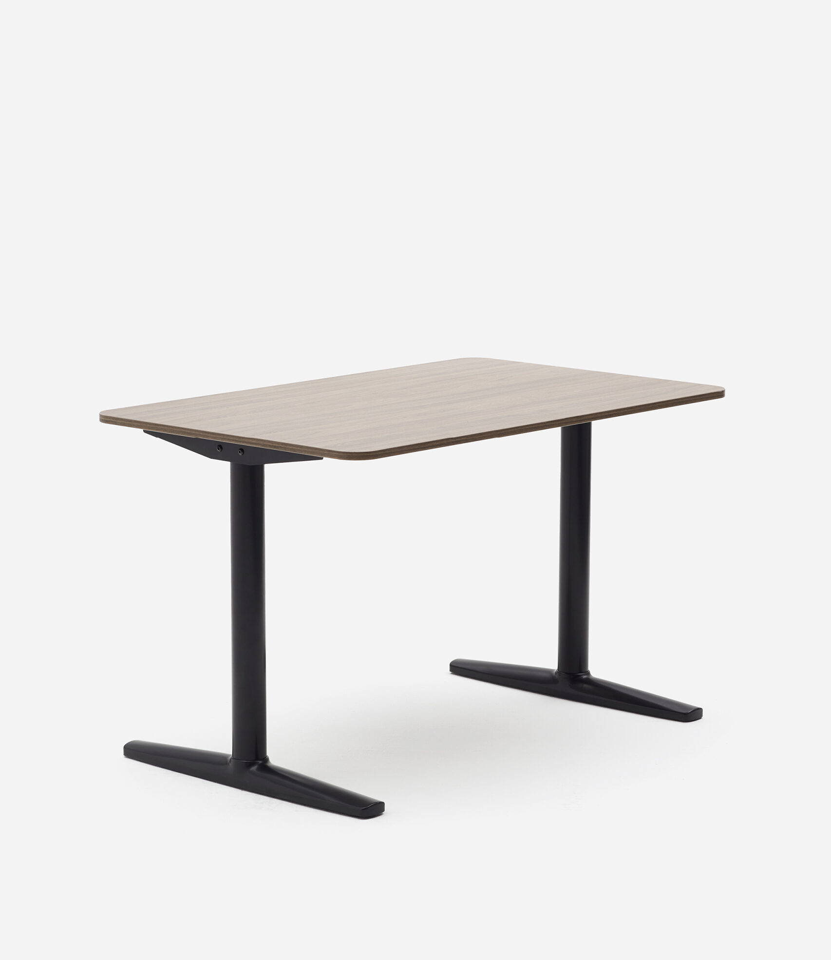 Desk One – 1200 – Fixed – Black & Walnut