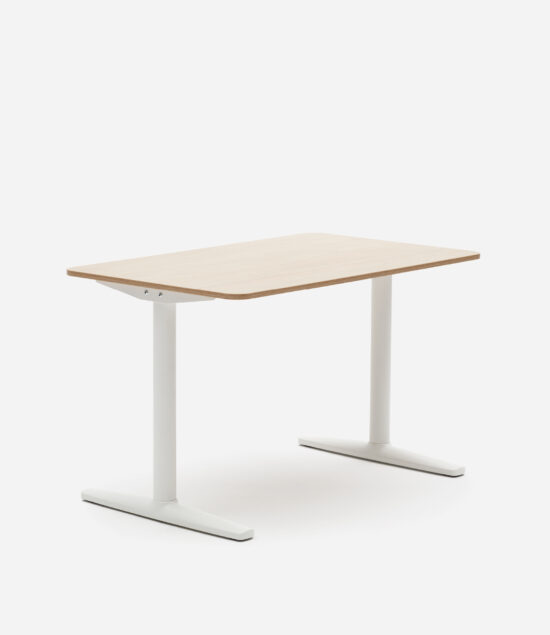 Smart Desk – 1200 – Fixed – White & Oak