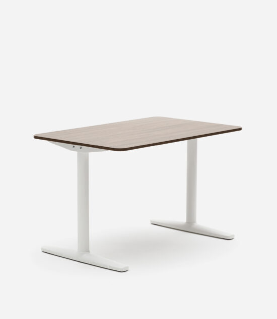 Smart Desk – 1200 – Fixed – White & Walnut