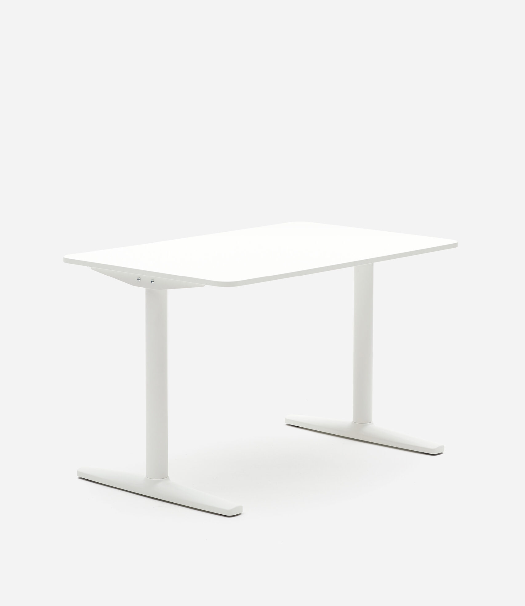 Desk One – 1200 – Fixed – White & White