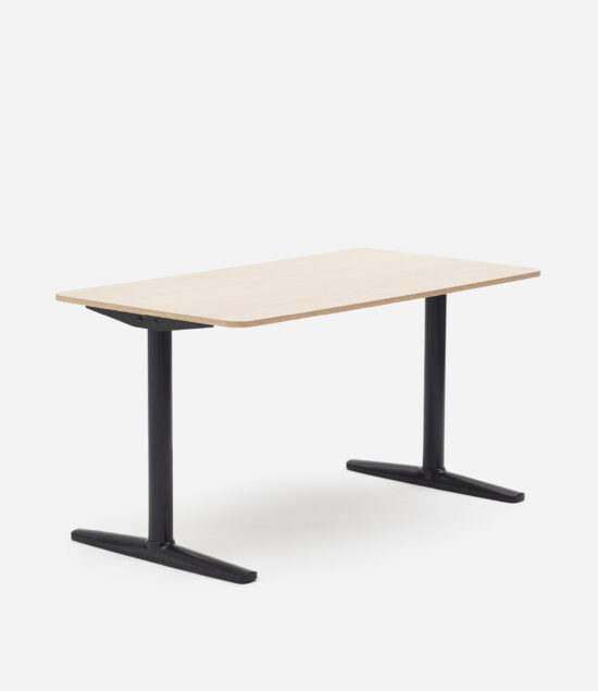 Smart Desk – 1400 – Fixed – Black & Oak