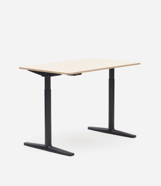 Smart Desk – 1200 – Adjustable – Black & Oak