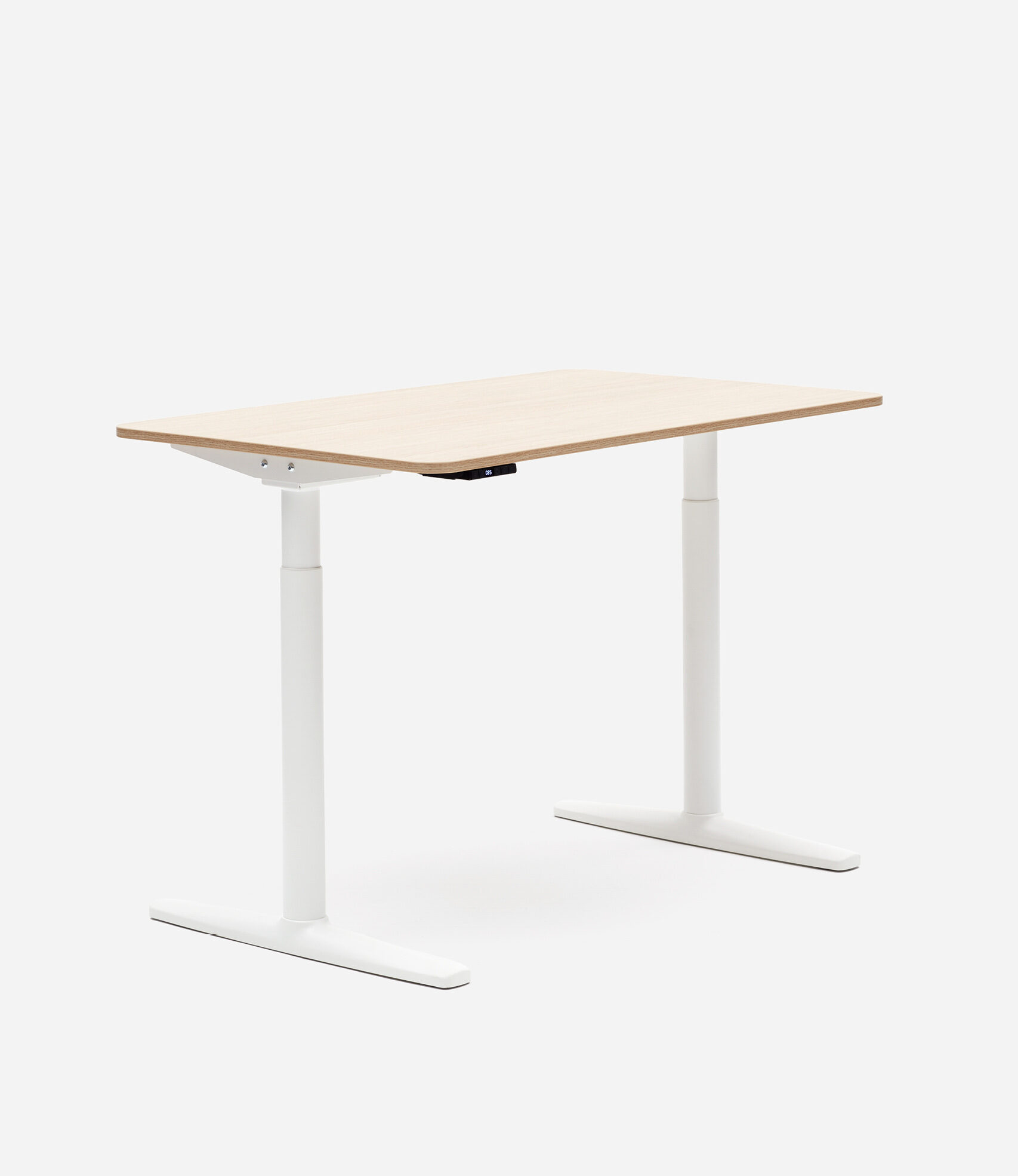 Desk One – 1200 – Adjustable – White & Oak