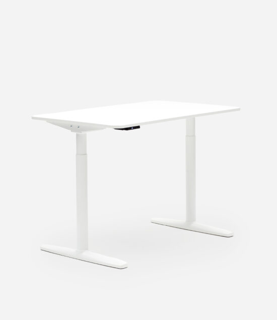 Smart Desk – 1200 – Adjustable – White & White