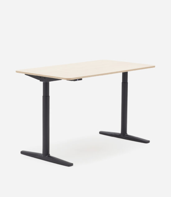 Smart Desk – 1400 – Adjustable – Black & Oak