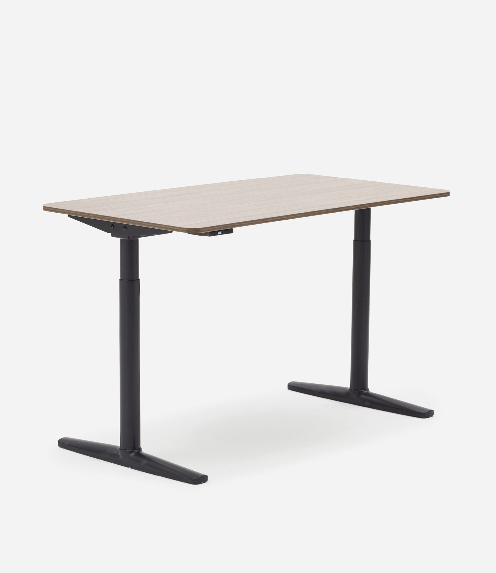 Desk One – 1400 – Adjustable – Black & Walnut