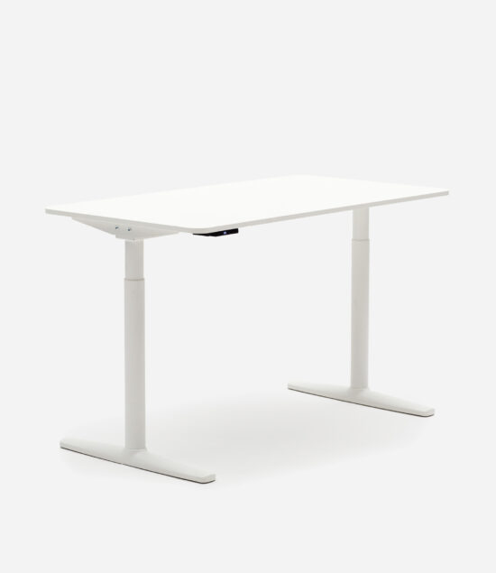 Smart Desk – 1400 – Adjustable – White & White