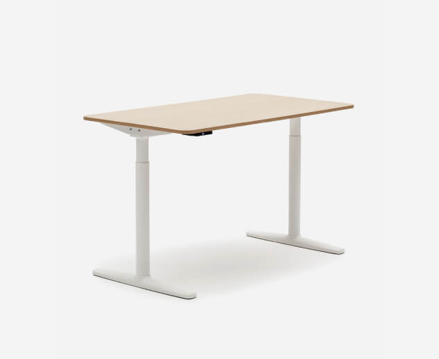 Desk Adjustable Height White Frame