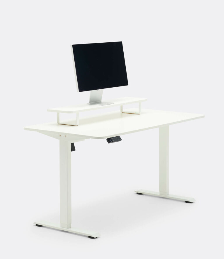 Edge Monitor Stand – White Top – White Frame