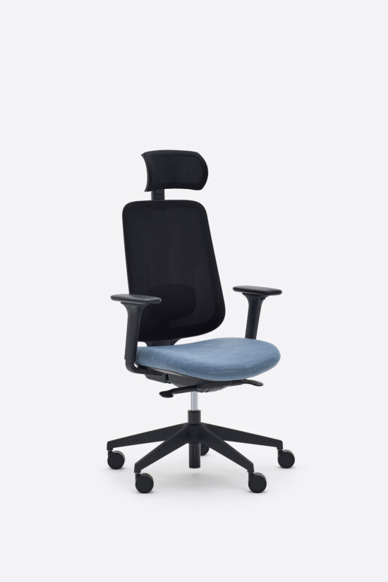 Task One – Black Frame – With Arms – Bluestone – Headrest