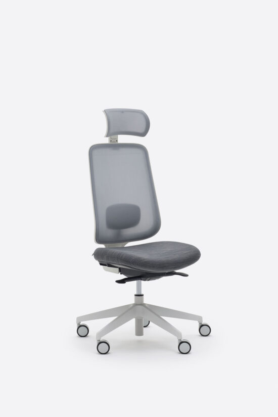 Task One – Grey Frame – No Arms – Charcoal – Headrest