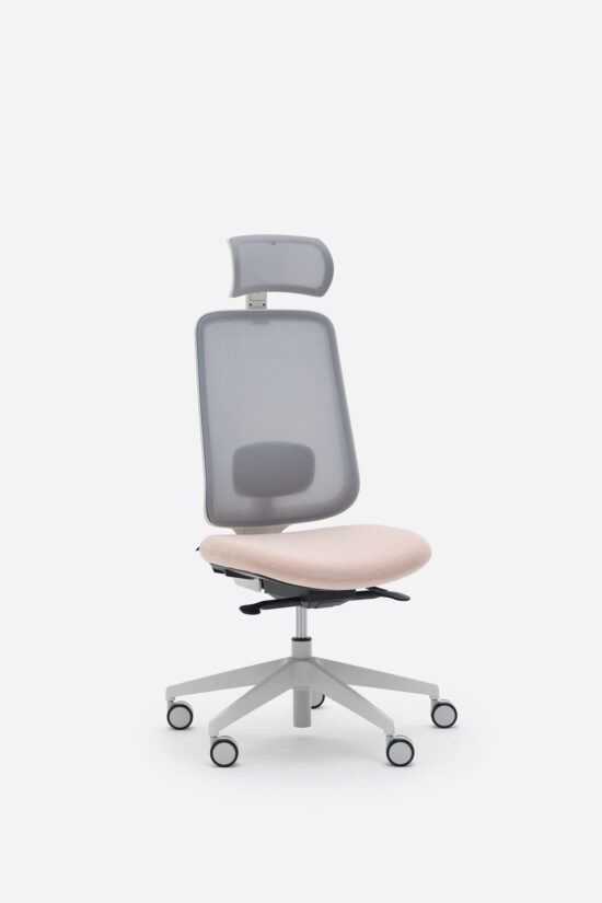 Task One – Grey Frame – No Arms – Pink – Headrest